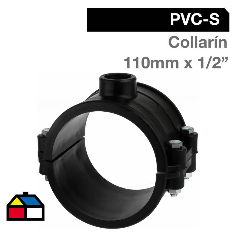 PALAPLAST - Collarín PVC-S 110mm x 1/2" Negro 1u
