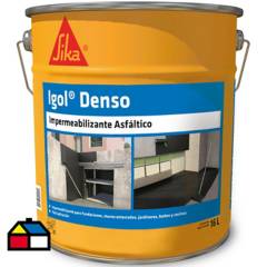 SIKA - 16 litros Pintura Asfáltica Impermeable Igol Denso
