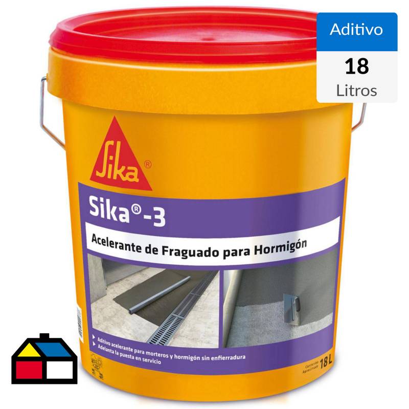 SIKA - Tineta 18 lt Aditivo controlable del fraguado del cemento Sika 3