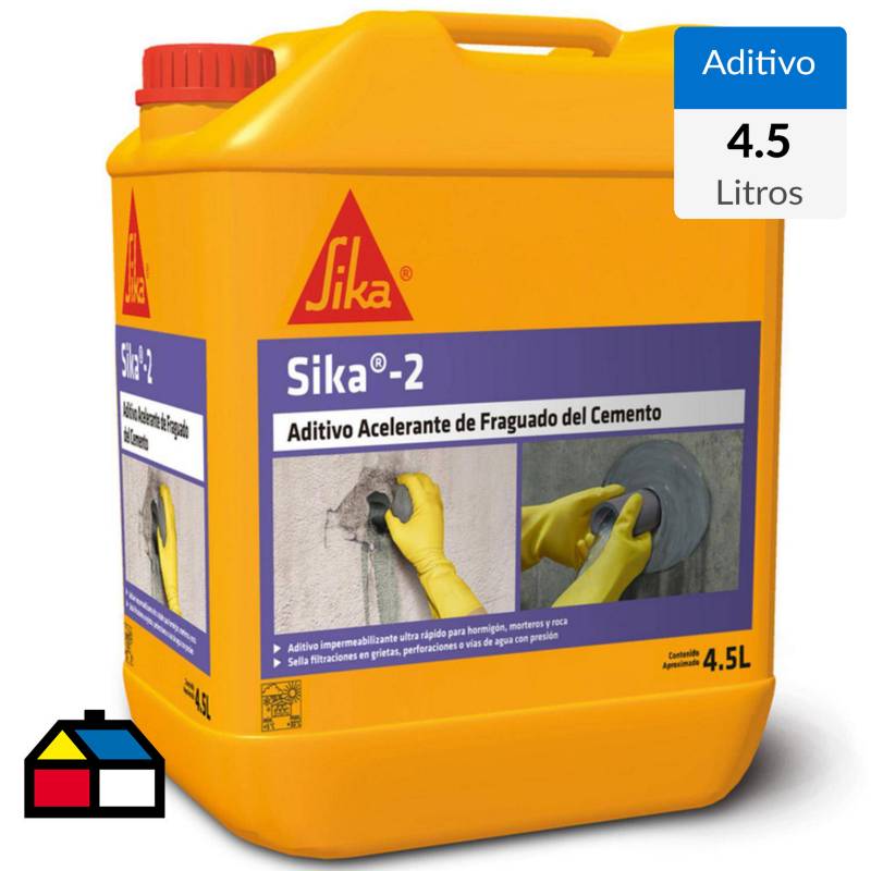 SIKA - Bidón 4.5 lt Aditivo acelerador ultrarrápido del fraguado del cemento