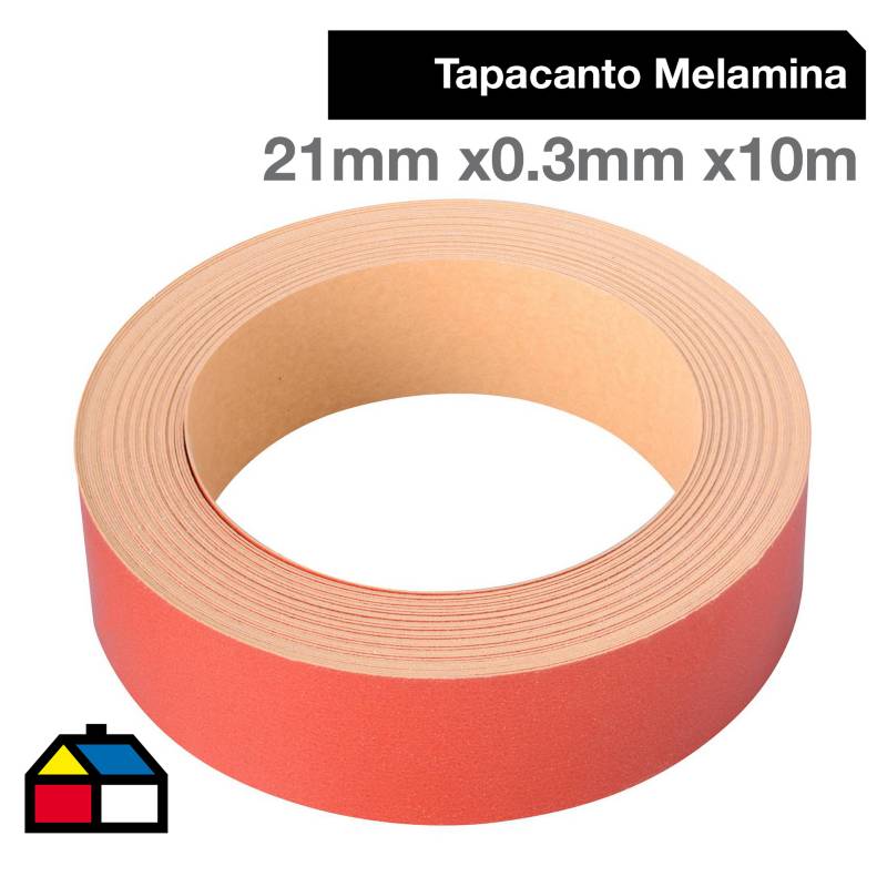 CORBETTA - Tapacanto melamina  Rojo 21x0,3 mm 10 m
