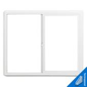 Ventana termopanel PVC 120x120 cm blanco corredera