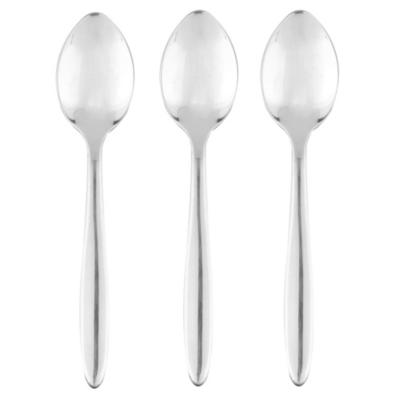 Set de cucharas para postre acero inoxidable 3 unidades plateado