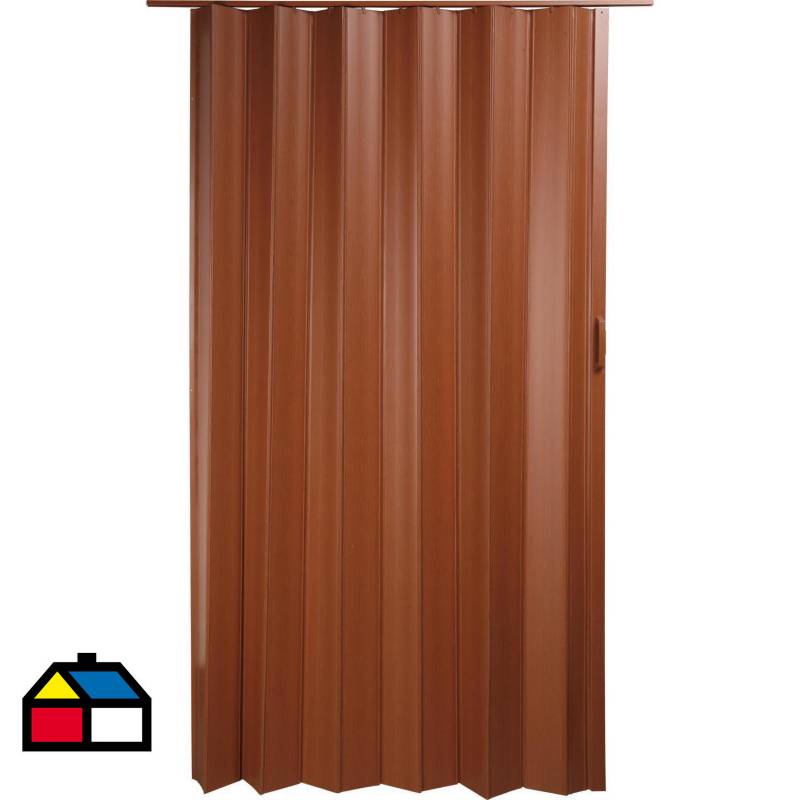 HOGGAN - Puerta plegable PVC caoba Tivoli 120 x 200 cm