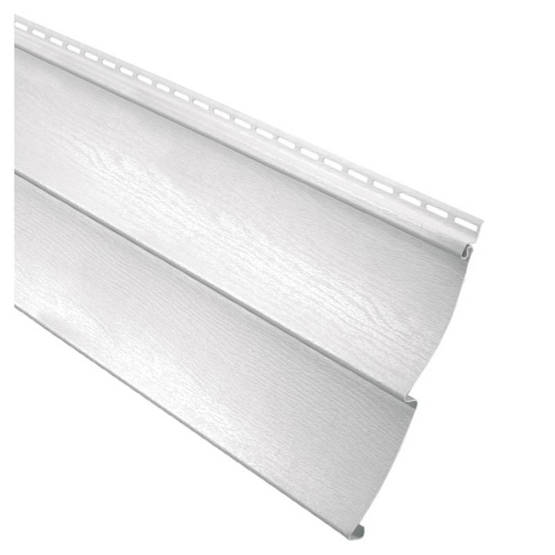 TRANSACO - 0,20 x 3,81 m Revestimiento exterior de PVC blanco