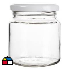 CASA BONITA - Frasco con tapa 260 ml vidrio transparente