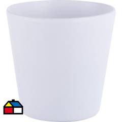 SK - Macetero de cerámica 19 cm blanco