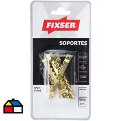 FIXSER - Soporte multiuso 6x62 mm 6 unidades con clavos