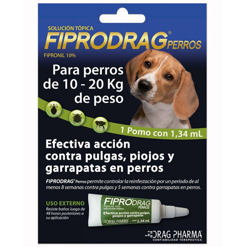 DRAG PHARMA - Pipeta antiparasitaria todo tipo de pelaje 1,34 ml 10/20 kg