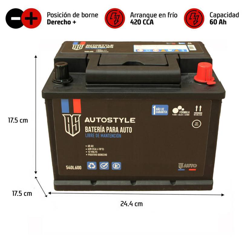 Batería de coche 60 ah  PLATINION Silver - Baterias web