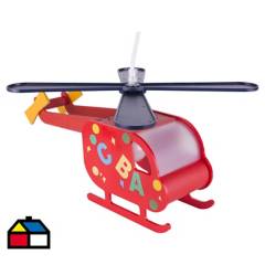 TEMPORA - Lámpara colgante infantil 85x36 cm 60 W Helicóptero