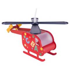 TEMPORA - Lámpara colgante infantil 85x36 cm 60 W Helicóptero.