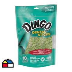 DINGO - Hueso palitos dental 87 gr con carne en el centro