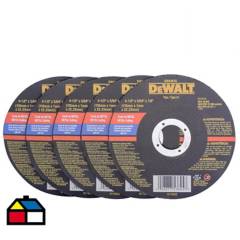 DEWALT - Set de discos de corte 4,5" óxido de aluminio 5 unidades