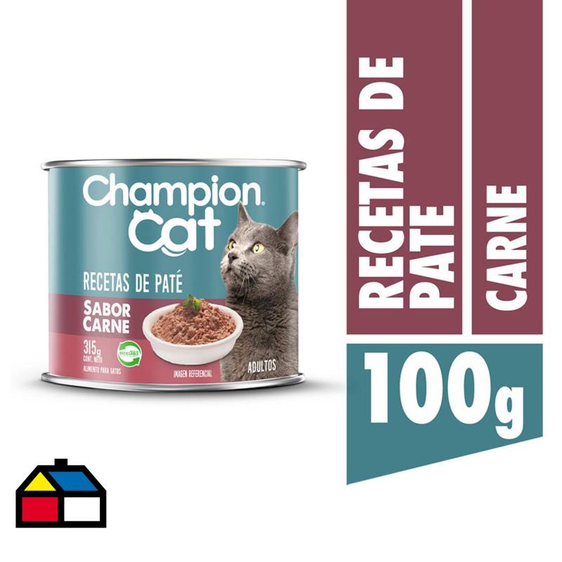 CHAMPION CAT - Alimento húmedo para gato adulto 315 g carne