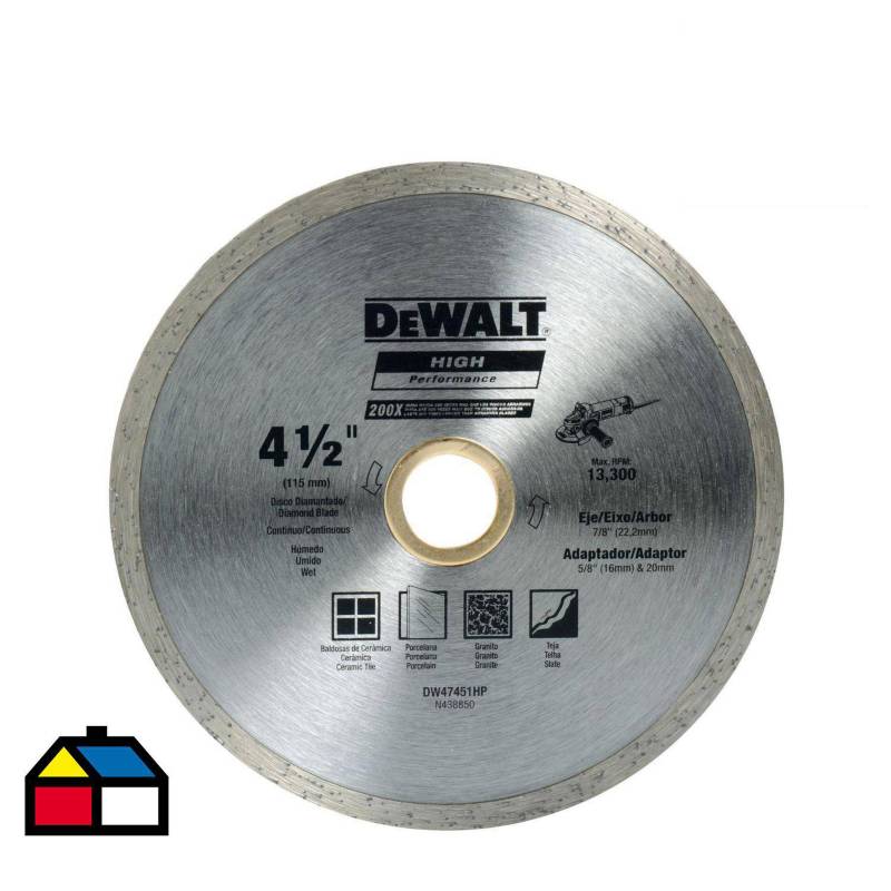 DEWALT - Disco de diamante 4,5" acero