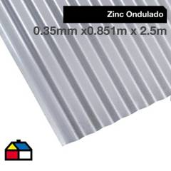 BOLKOW - .35 x 851 x 2500 mm, Plancha Acanalada Onda zinc gris
