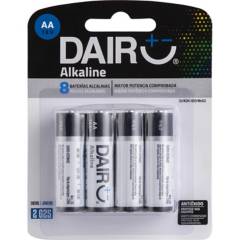 DAIRU - Pack de 8 pilas alcalinas AA 1.5V