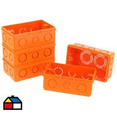 TIGRE - Set de cajas de distribución embutidas 16x20x25 mm 5 unidades