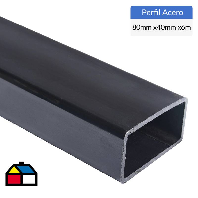 GENERICO - 80x40x3.0mm x6m Perfil tubular rectangular