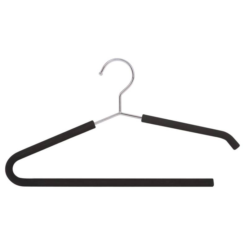 JUST HOME COLLECTION - Colgador para ropa con antideslizante metal Negro