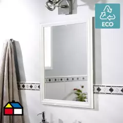 JUST HOME COLLECTION - Espejo para baño 40x50x0,2 cm Blanco