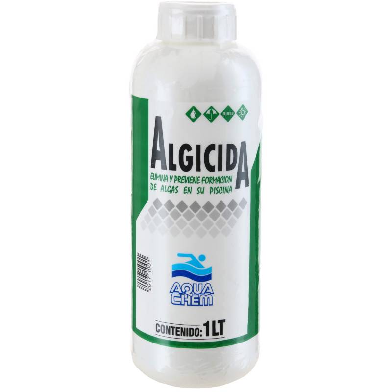AQUACHEM - Alguicida para piscinas 1 litro frasco