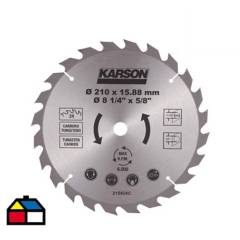 KARSON - Disco de sierra circular 8 1/4" 24 dientes
