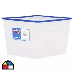 REY - Caja organizadora 30 litros 42x35x27 cm azul