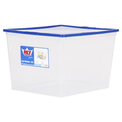 Caja organizadora 30 litros 42x35x27 cm azul