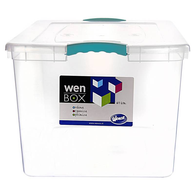 Caja organizadora Wenbox 61 litros 66x40x31 cm transparente