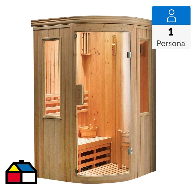 NORGLAS - Sala de sauna 204x123x123 cm
