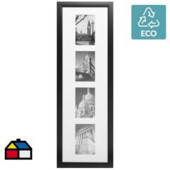 JUST HOME COLLECTION - Marco para foto 75x23 cm 4 fotos negro