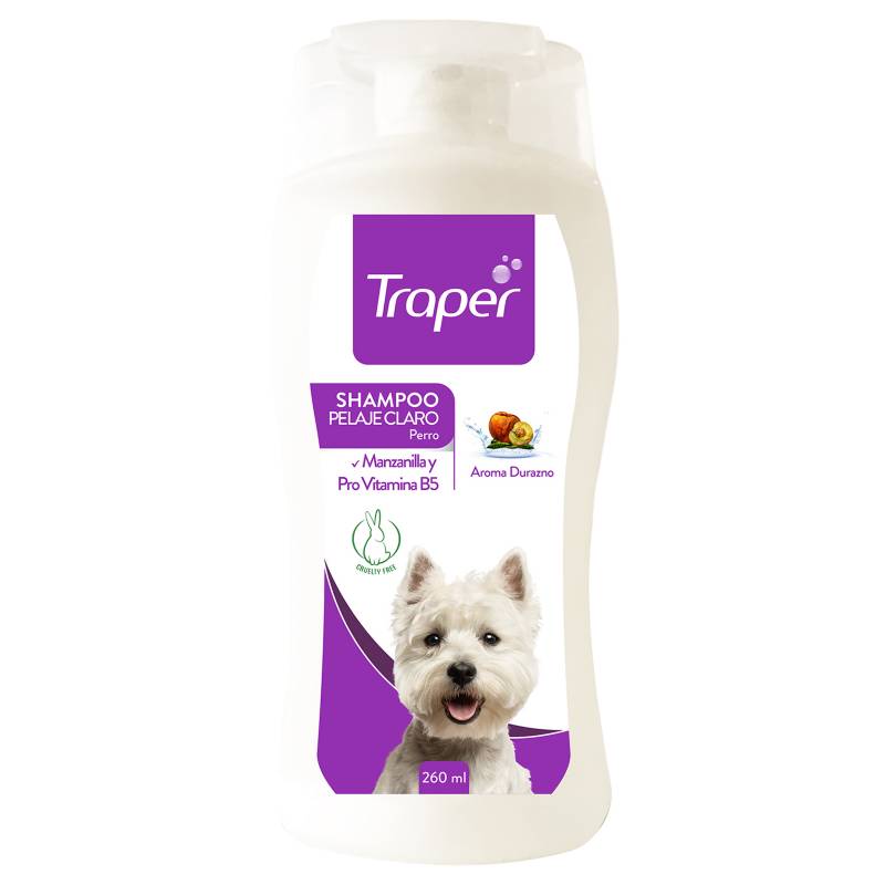 TRAPER - Shampoo para Perro Adulto Pelaje Claro Traper 260 ml