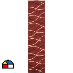 JUST HOME COLLECTION - Alfombra pasillo bcf rayas 50x212 cm rojo