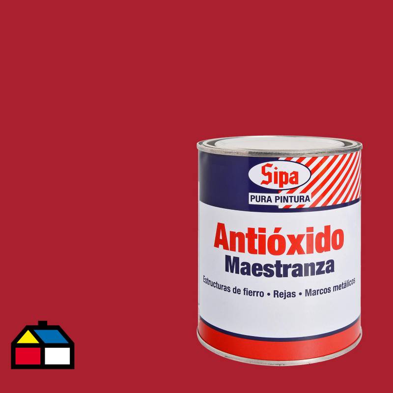 SIPA - Pintura antióxido opaco 1/4 gl rojo