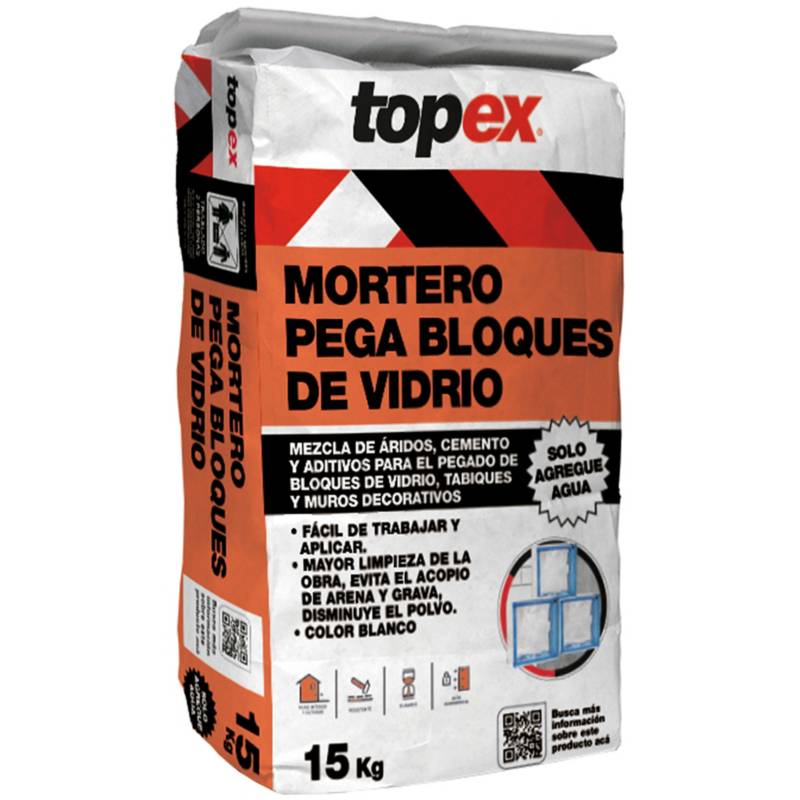 TOPEX - Bolsa 15 kilos Topex pega bloques de vidrio