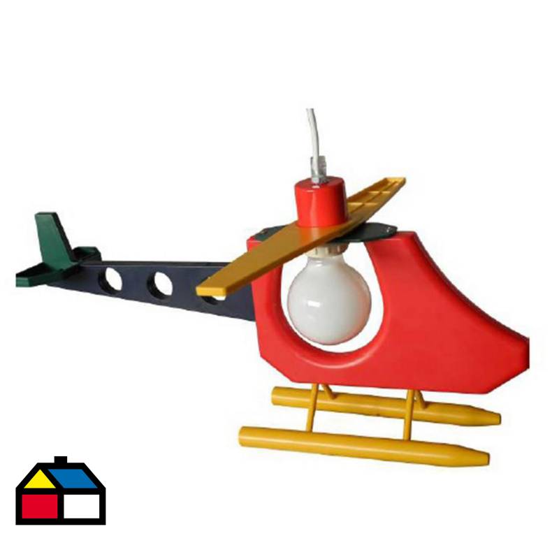 TEMPORA - Lámpara colgante infantil 60 W Helicóptero