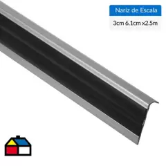 MOLDUMET - Nariz de escala PVC 61x30x2500 mm
