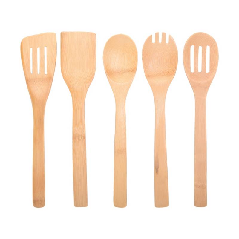 CASA BONITA - Juego de utensilios de cocina 5 piezas bambú