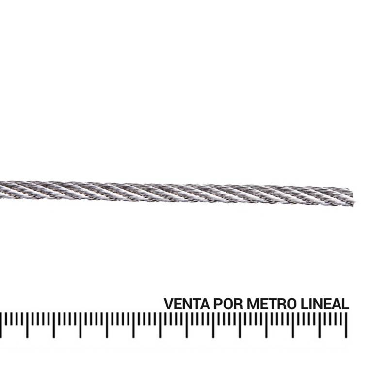 MAMUT - Cable de acero galvanizado 1/4'' metro lineal