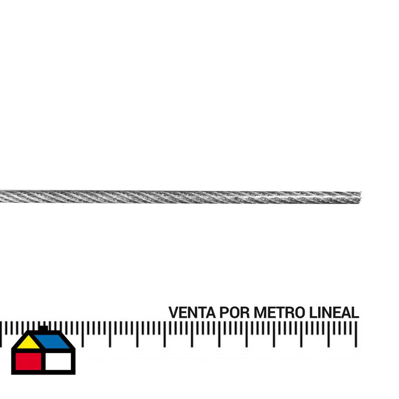 MAMUT - Cable de acero forro PVC 3/16" metro lineal