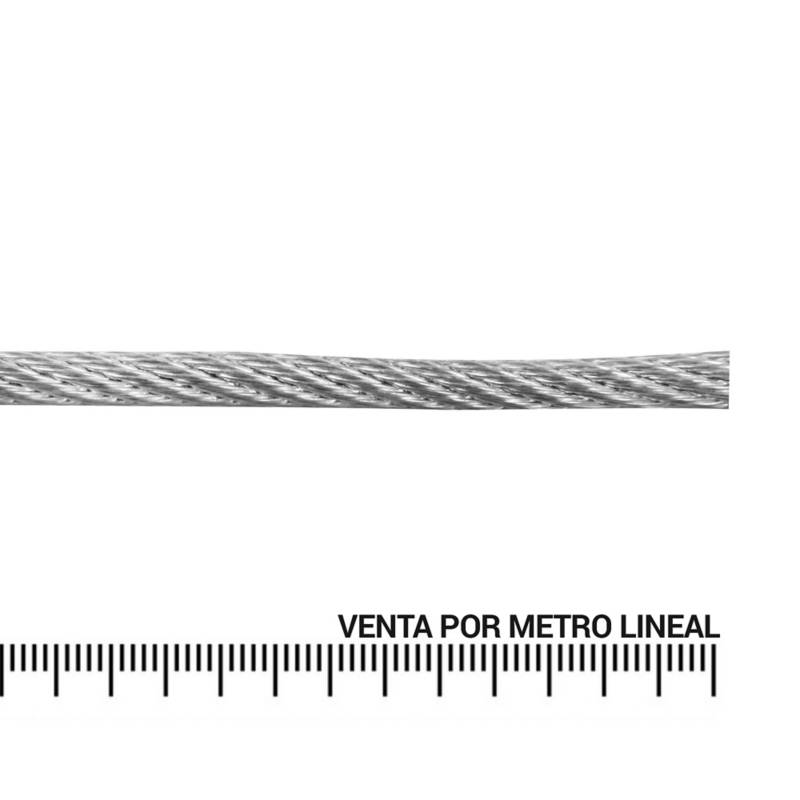 MAMUT - Cable de acero forro PVC 1/4'' metro lineal