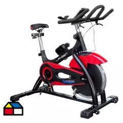 LAHSEN - Bicicleta estática mecánica rojo