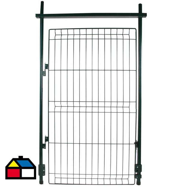 ACMANET - Kit de puerta metal 125x75 cm verde
