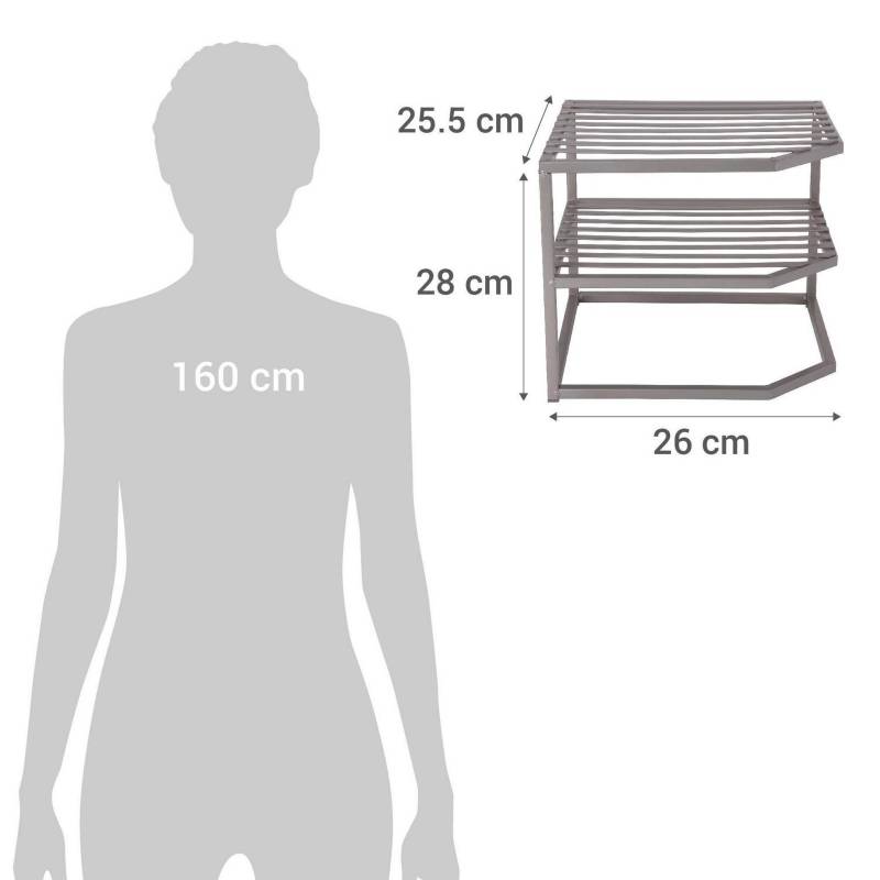 Repisa esquinero interior para mueble de cocina 1,5x25,5x26 cm