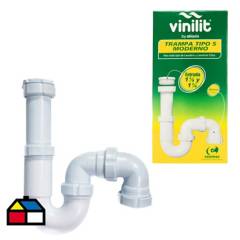 VINILIT - Trampa sifón PVC 1 1/2" 1 1/4" 40mm
