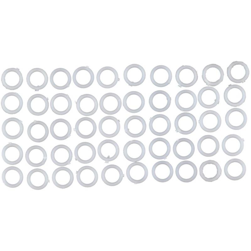 DECOROD - Set de argollas para cortina 50 unidades blanco