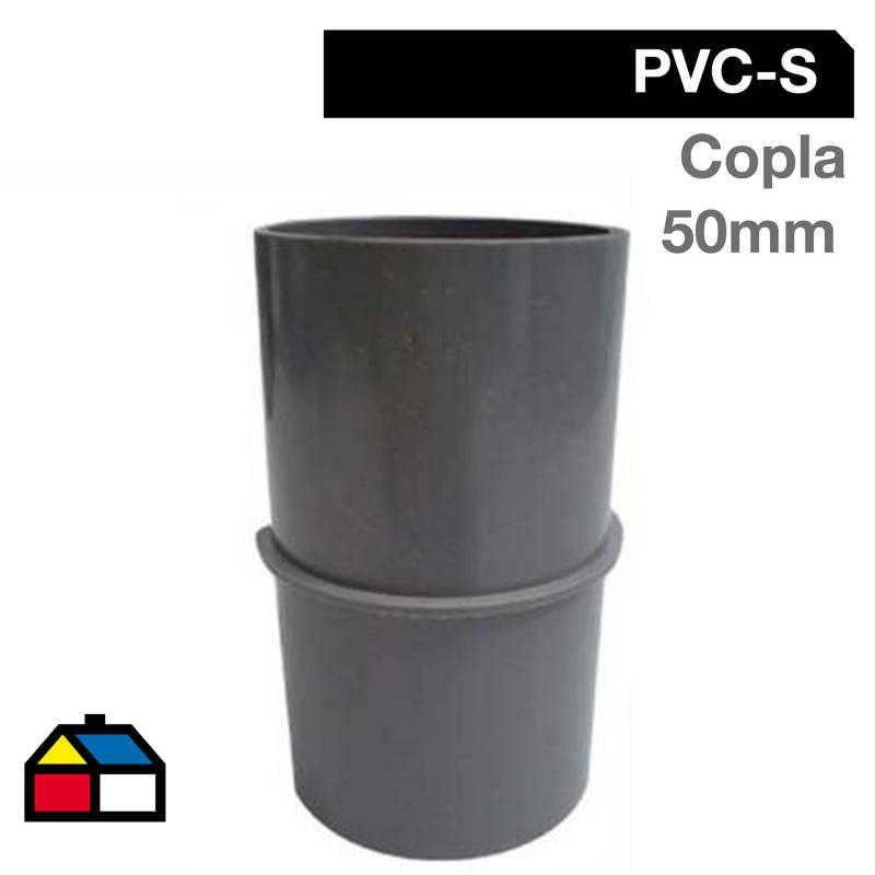 TIGRE - Copla PVC-S Bco c/goma 50mm Blanco 1u