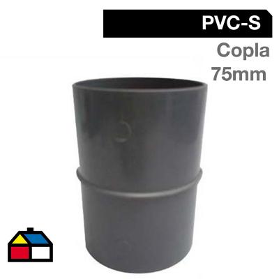 Copla PVC-S Bco c/goma 75mm Blanco 1u